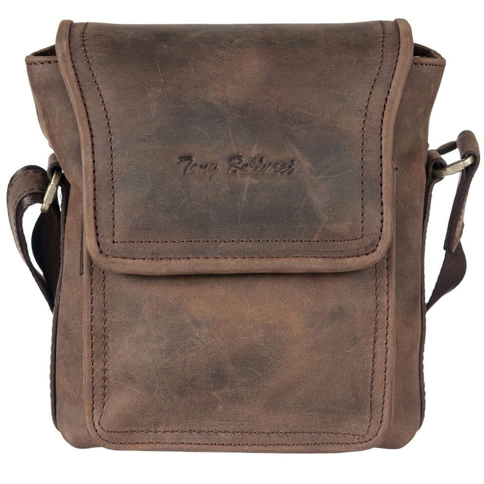 Барсетка мягкая кожаная Tony Bellucci 5137-07 рыжий нубук