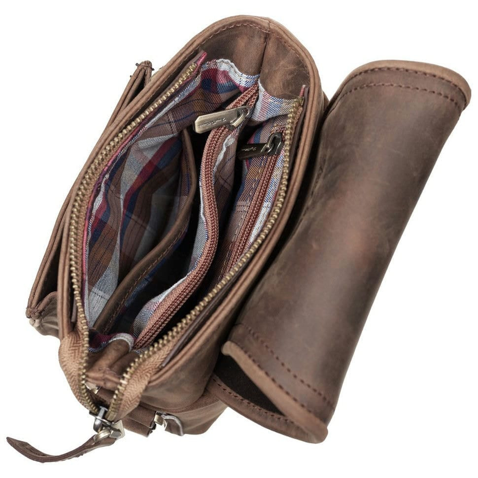 Барсетка мягкая кожаная Tony Bellucci 5137-07 рыжий нубук