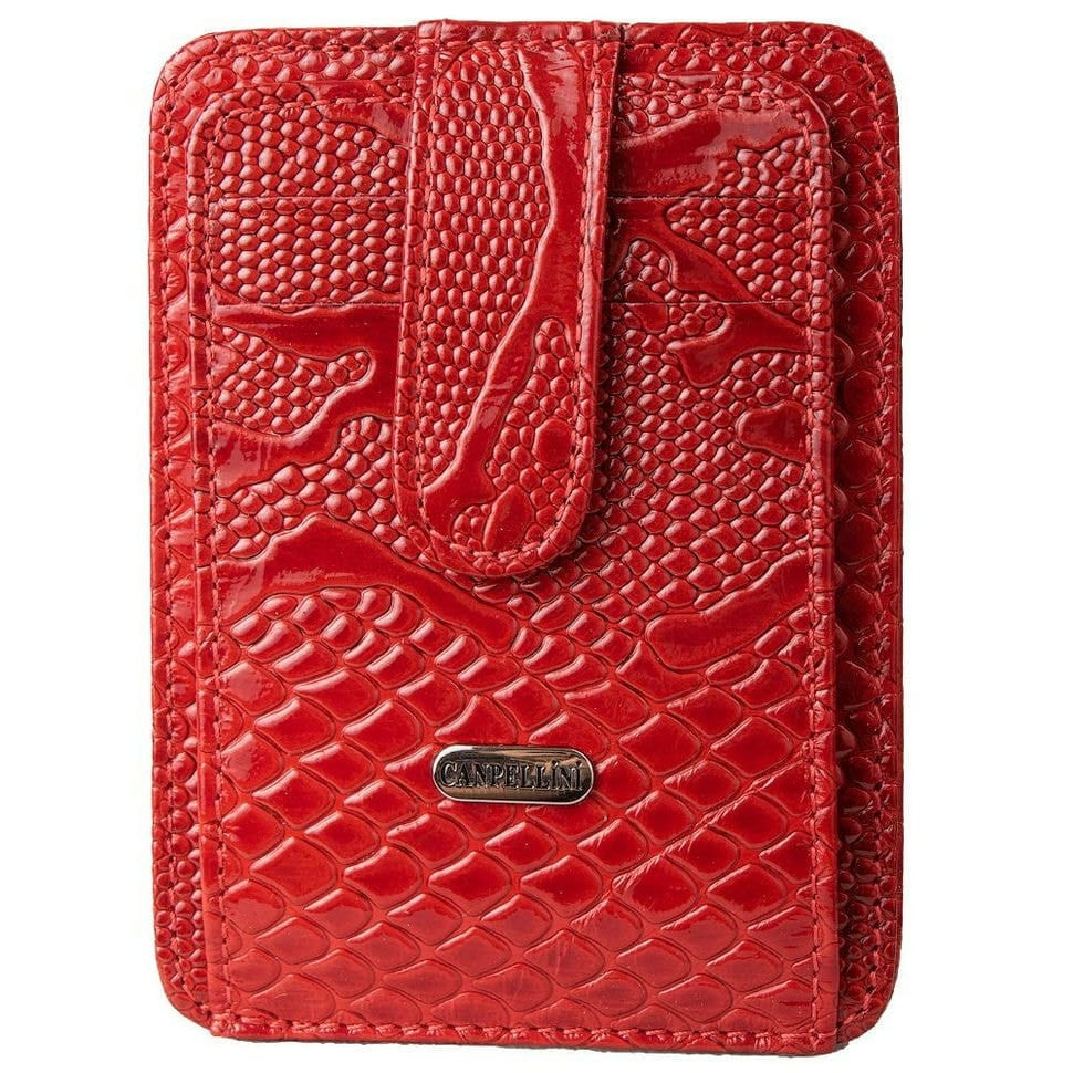 Кредитниця шкіряна CANPEL 091-323 червоний візерунок