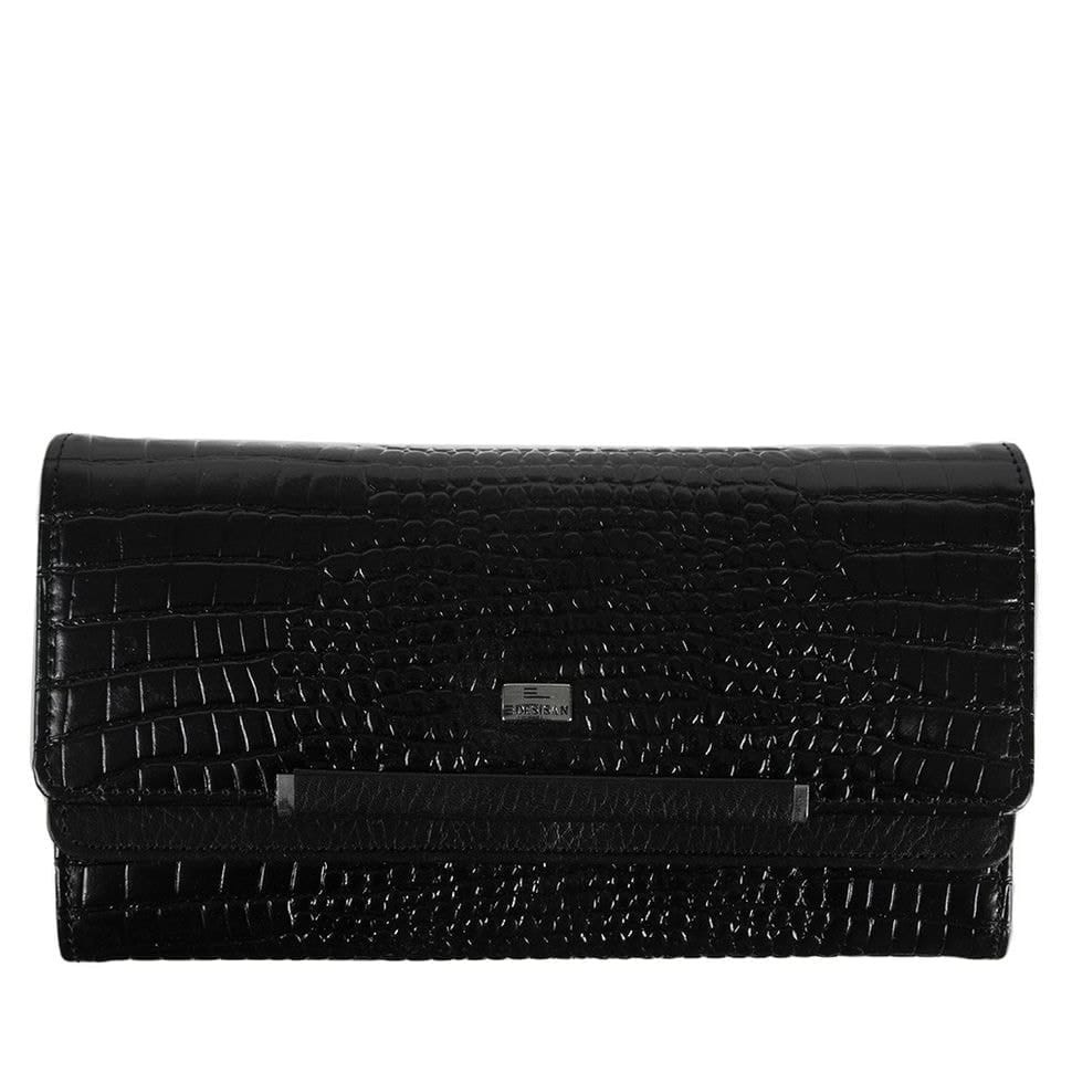 Гаманець жіночий шкіряний Desisan 724-633 чорний дрібний кроко