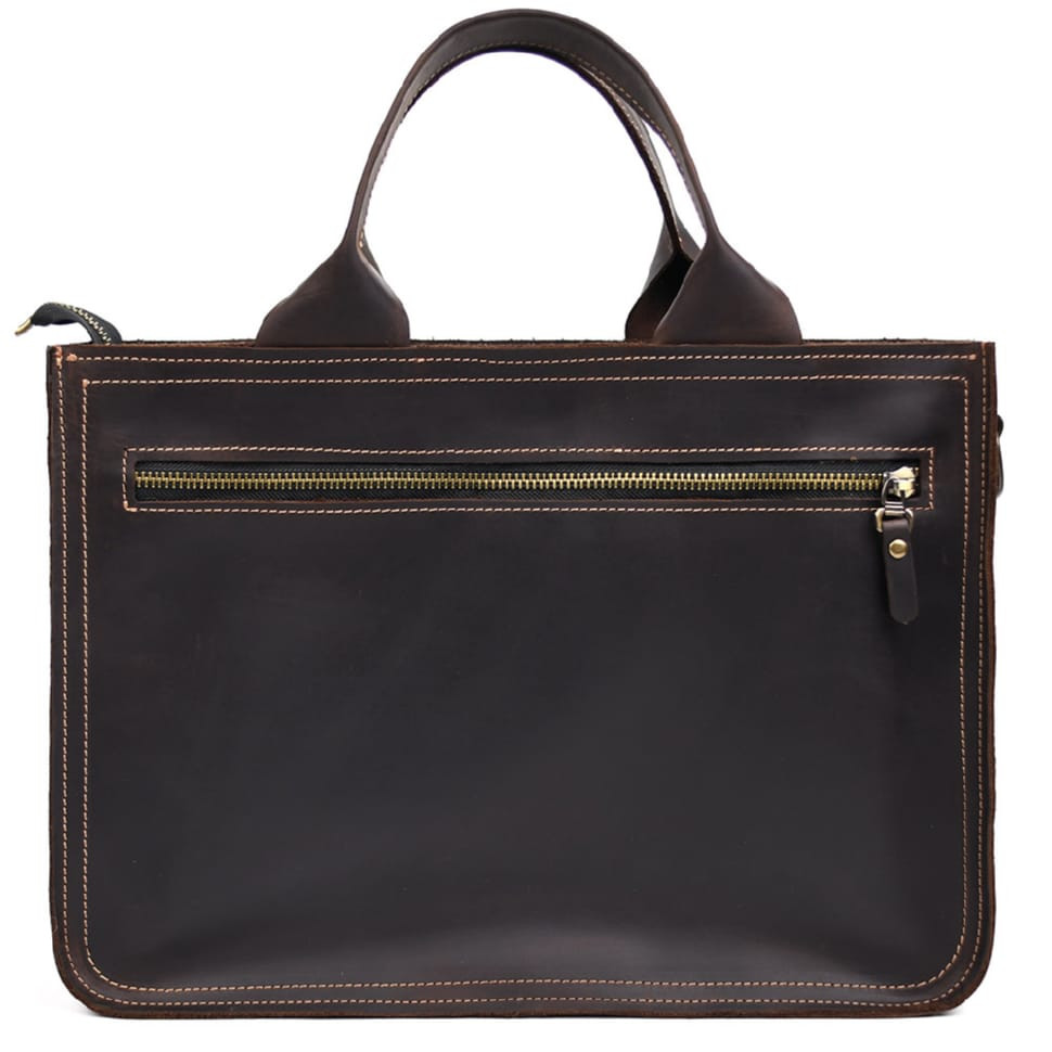 Сумка портфель шкіряна для документів ноутбука LIMARY lim-380RC коричнева