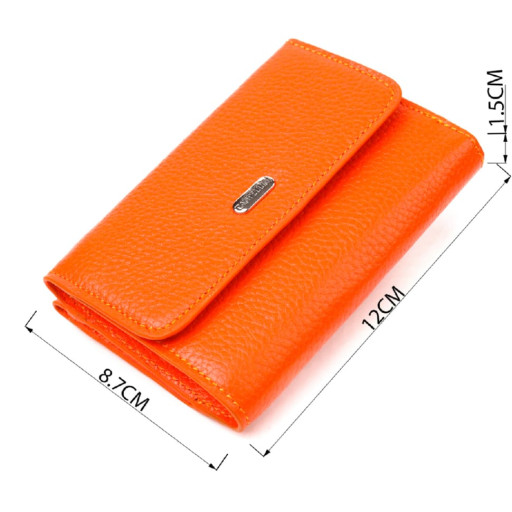 Молодіжний гаманець із натуральної шкіри флотар CANPELLINI 21594 Помаранчевий