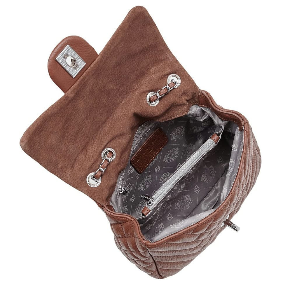 Women's leather bag DER FLINGER DF2020043-2 brown