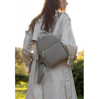 Groove S Leather Backpack gray