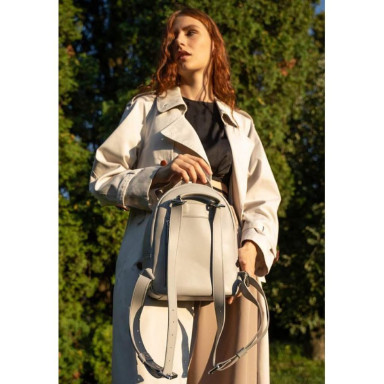 Groove S Leather Backpack gray