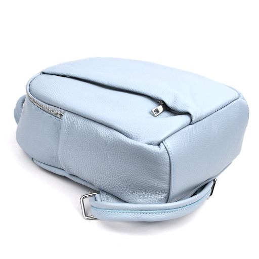 Шкіряний жіночий рюкзак блакитний Virginia Conti Italy - VC3964fblue