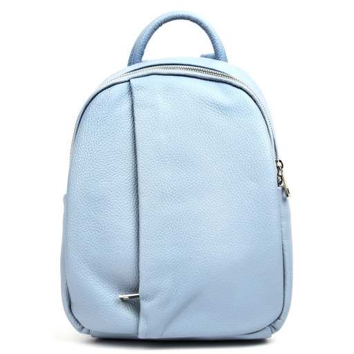 Шкіряний жіночий рюкзак блакитний Virginia Conti Italy - VC3964fblue