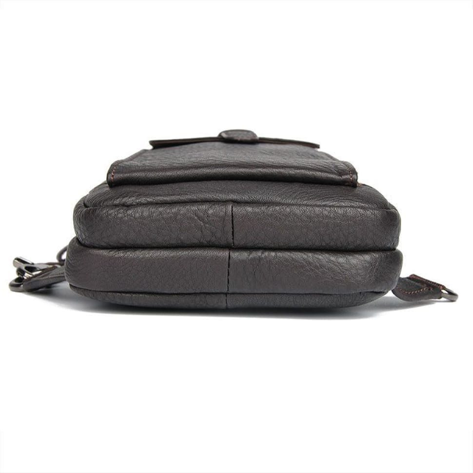 Мужской винтажный мини-рюкзак на одно плечо JD4017С из натуральной кожи