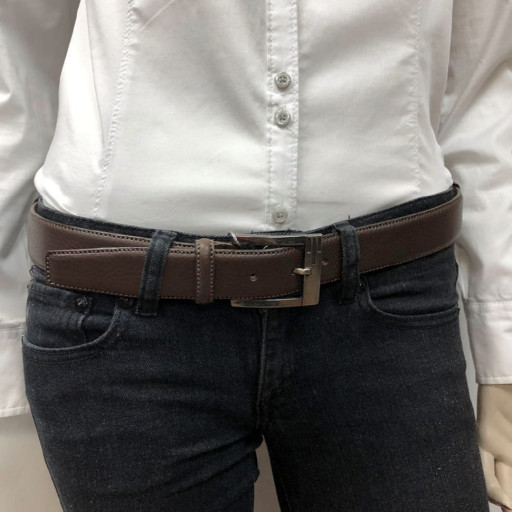 Шкіряний ремень 01/35 moro коричневий TONY PEROTTI