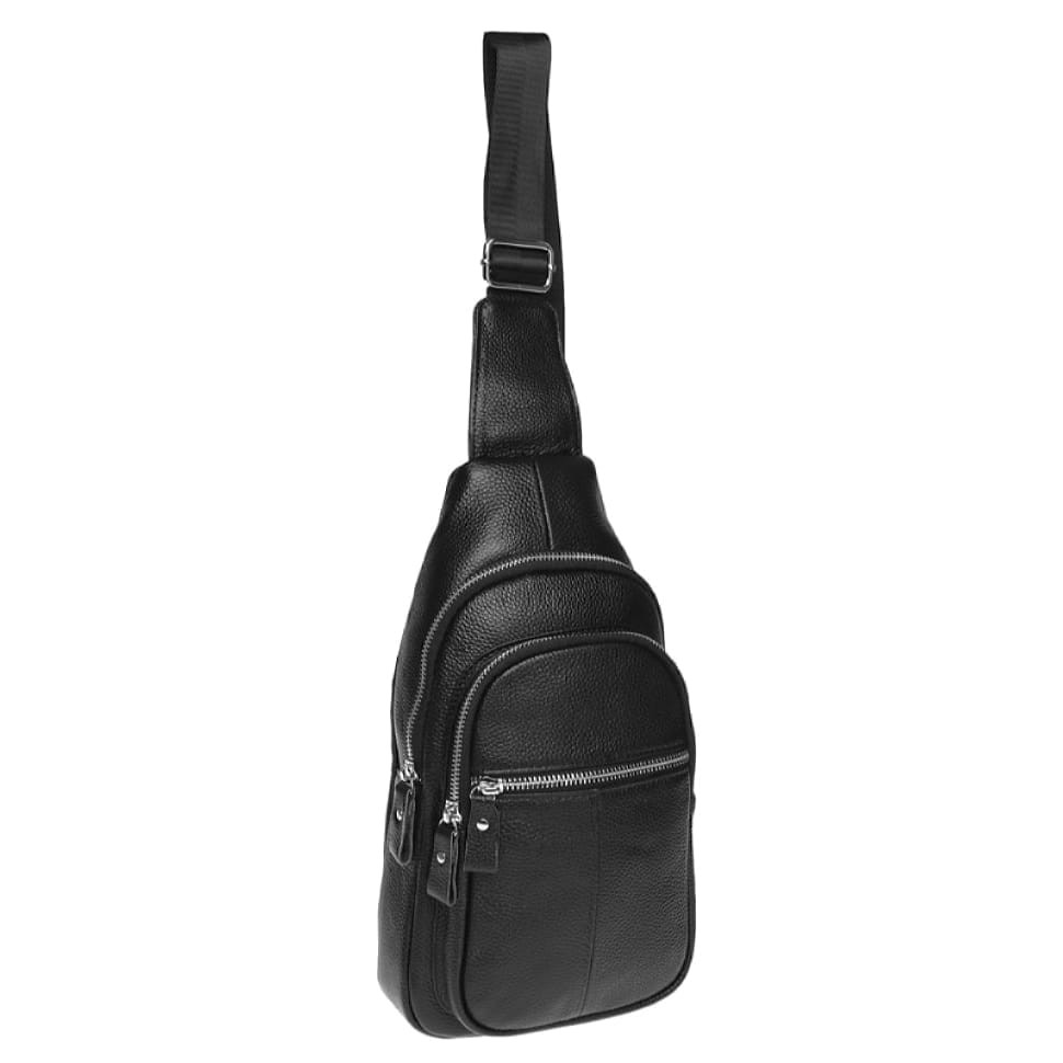 Чоловік шкіряний рюкзак Borsa Leather K15060-black