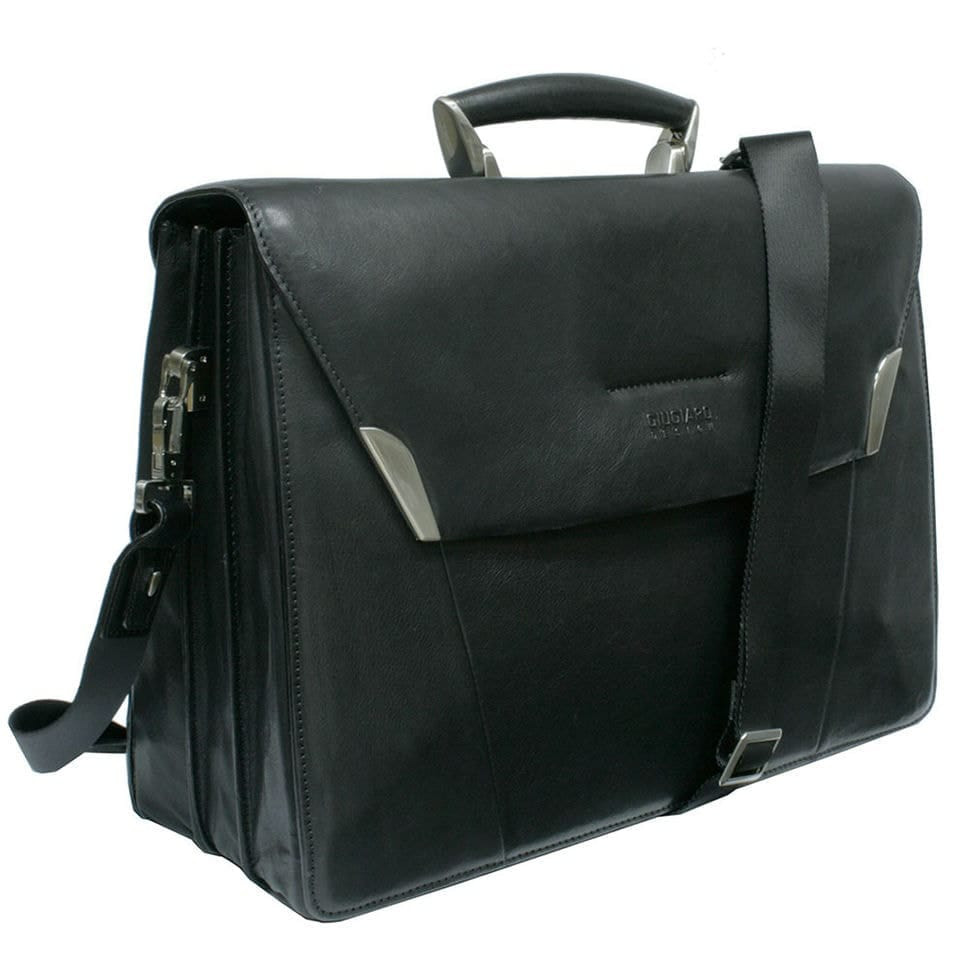 Шкіряний портфель Giugiaro 9427-42 nero чорний