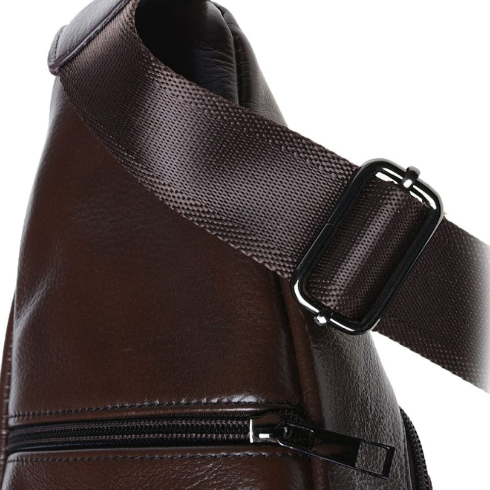 Чоловіча шкіряна сумка-рюкзак Keizer K1685-brown