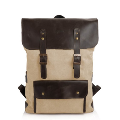 Youth backpack mix of canvas and leather RGj-9001-4lx TARWA