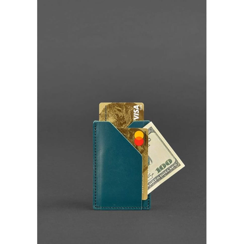 Жіночий шкіряний кард-кейс 8.0 зелений