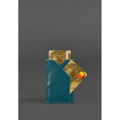 Жіночий шкіряний кард-кейс 8.0 зелений