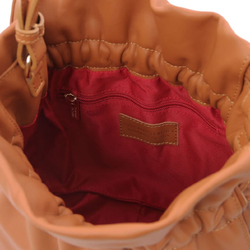 Мяка шкіряна сумка відро Tuscany TL142201 (Італія)