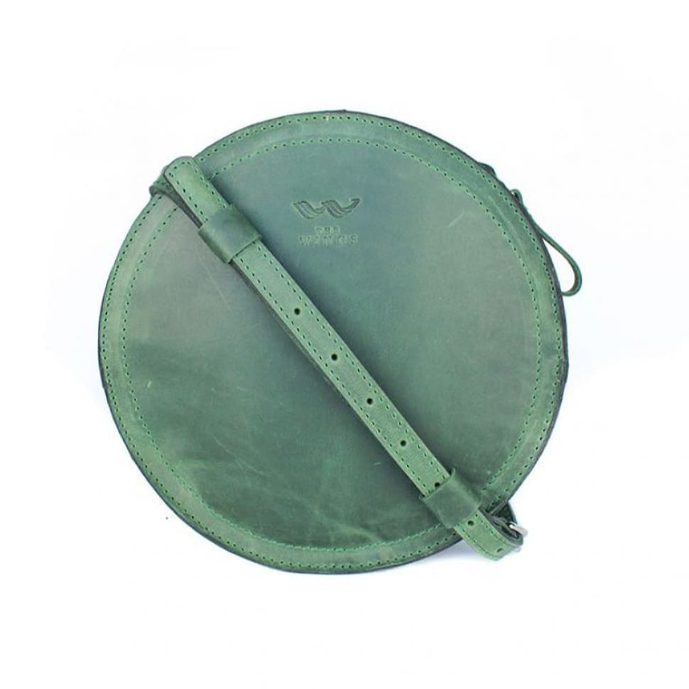 Жіноча шкіряна сумка Amy S зелена vintage