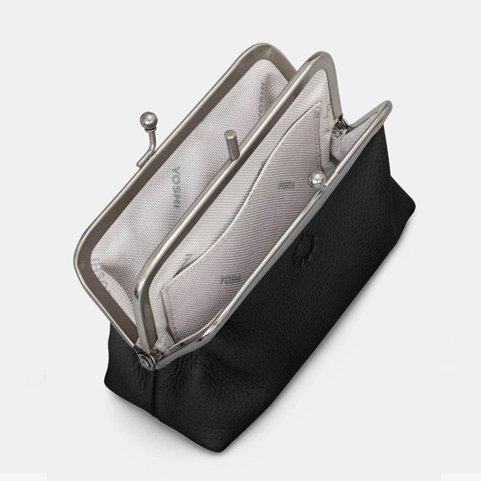 Жіночий шкіряний гаманець з ретро-застібкою Yoshi Y1328 (Black)