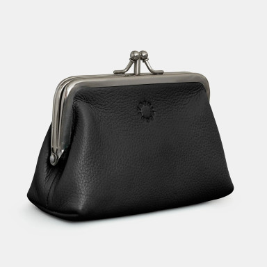 Женский кожаный кошелек с ретро-застежкой Yoshi Y1328 (Black)
