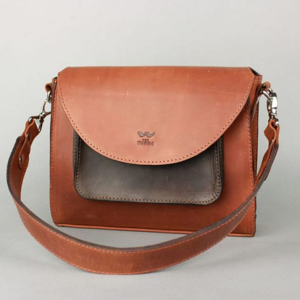 Liv women's leather bag cognac brown vintage
