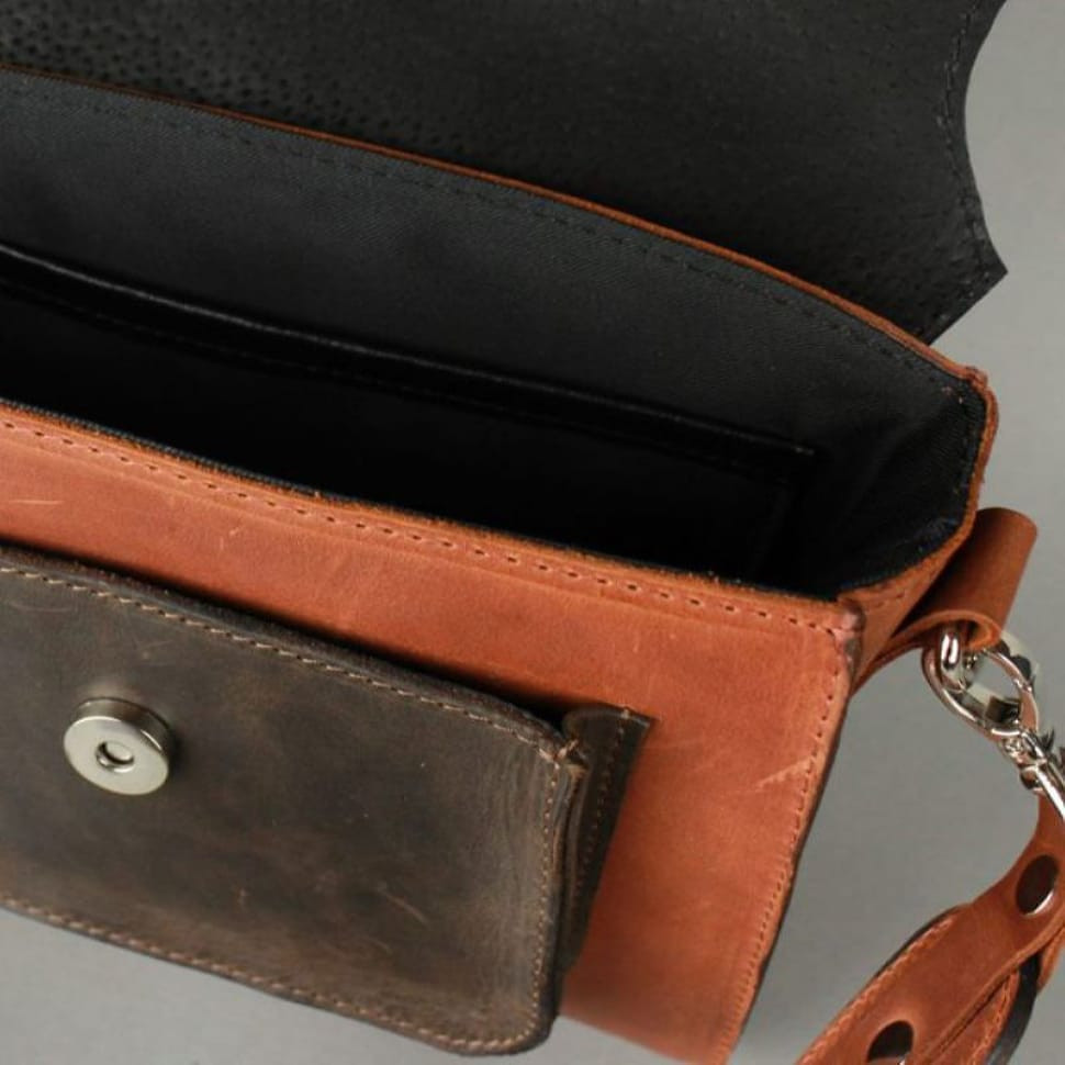 Liv women's leather bag cognac brown vintage