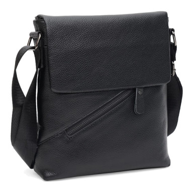 Men's leather bag Keizer K17862bl-black