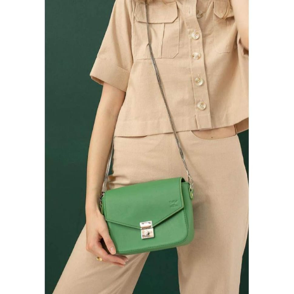 Yoko women's leather handbag green