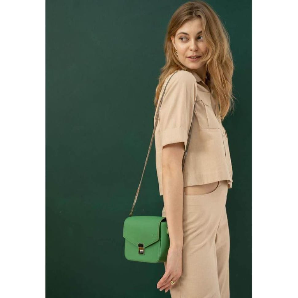 Yoko women's leather handbag green
