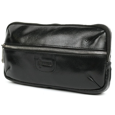 Belt bag made of genuine Alcor leather TA-1819-3md TARWA black