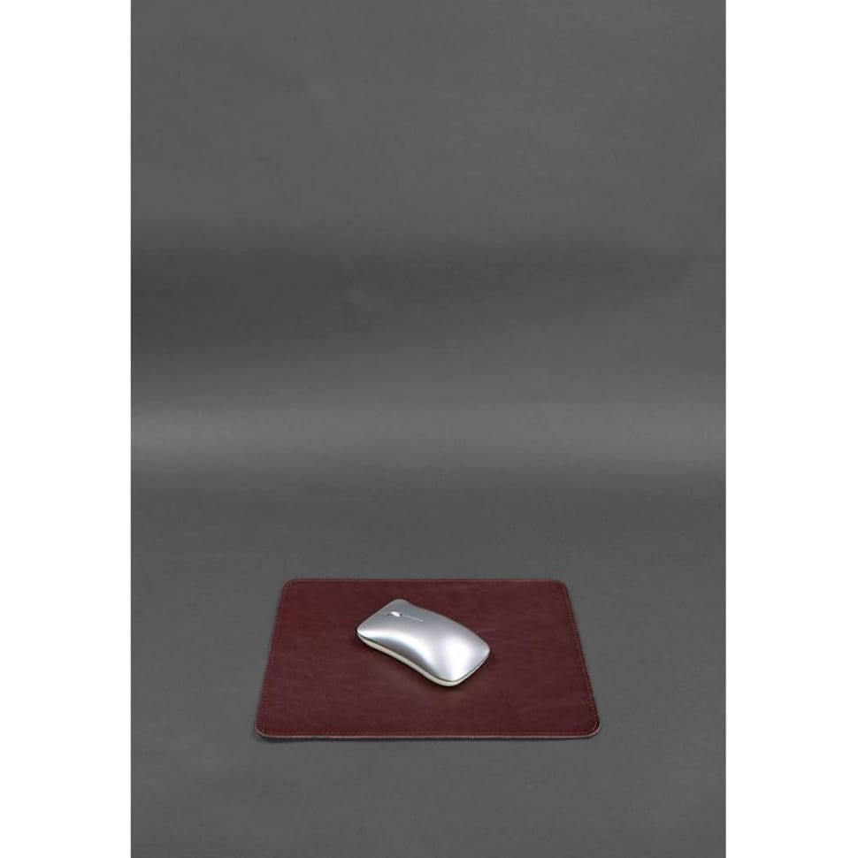 Килимок для мишки з натуральної шкіри 1.0 бордовий краст