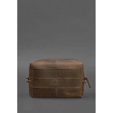 Leather vanity case 3.1 Dark brown Crazy Horse