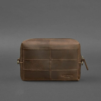 Leather vanity case 3.1 Dark brown Crazy Horse