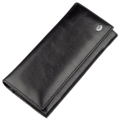 Практичний жіночий гаманець на магнітах ST Leather 18870 Чорний
