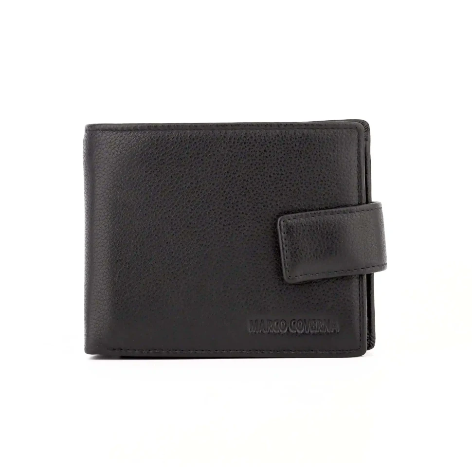 Чёрный кожаный портмоне Marco Coverna 092-801 Black