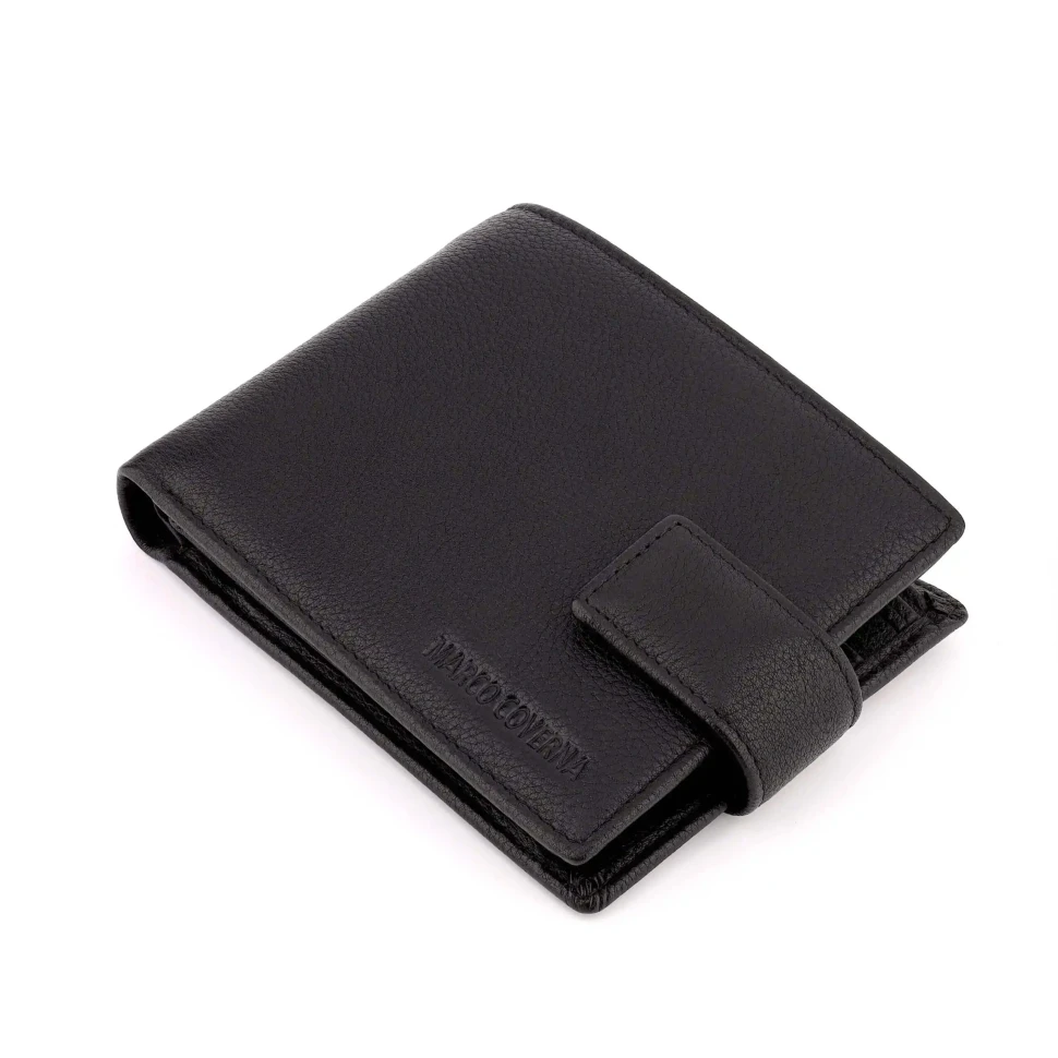 Чёрный кожаный портмоне Marco Coverna 092-801 Black