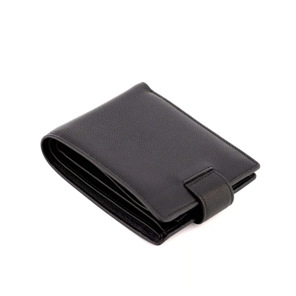Чёрный кожаный портмоне Marco Coverna 092-801 Black
