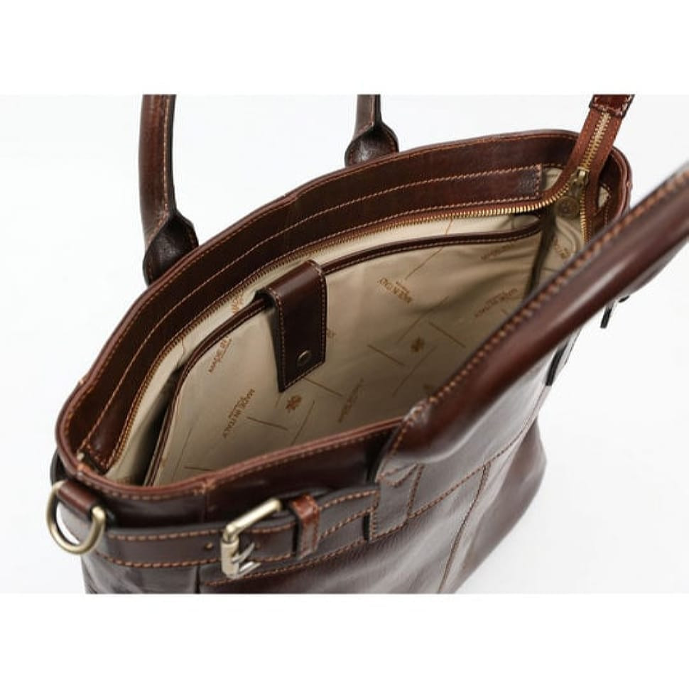 Коричнева шкіряна сумочка, сумка із застібкою на блискавці - Лорна Доун - коричневий