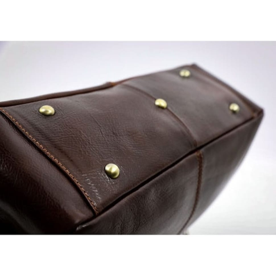 Коричнева шкіряна сумочка, сумка із застібкою на блискавці - Лорна Доун - коричневий