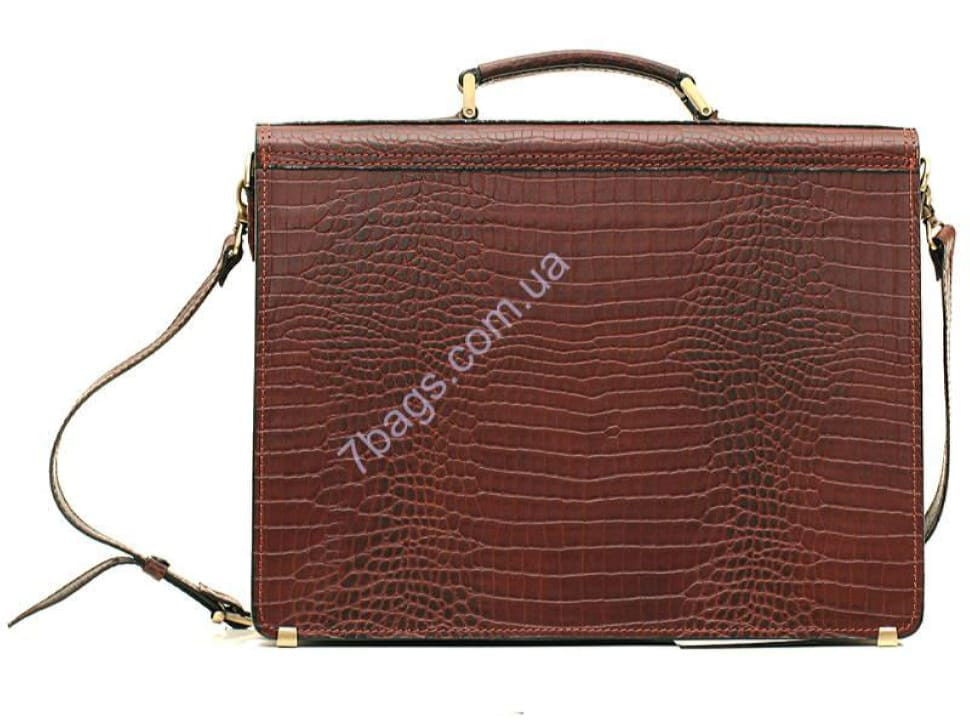 Мужской портфель Manufatto ПАВ20 с тиснением под кожу крокодила