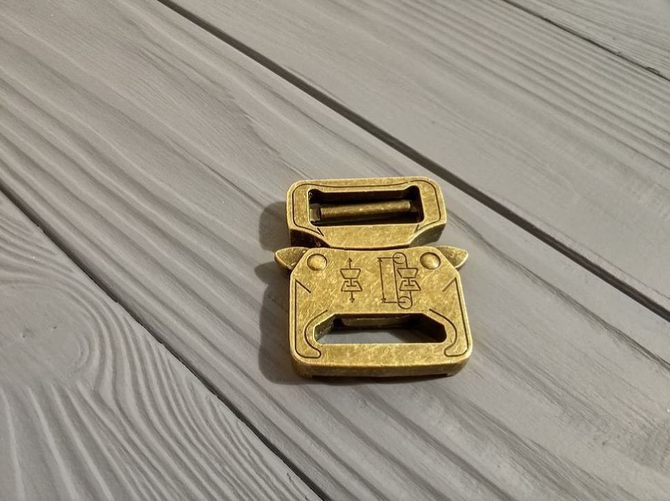 Фастекс металевий 25-27мм, типу Кобра, золото антик