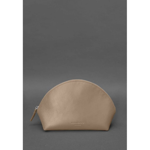Жіноча шкіряна косметичка 8.0 Світло-бежева