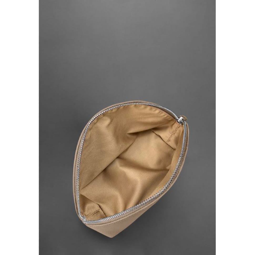 Women's Leather Cosmetic Bag 8.0 Light Beige