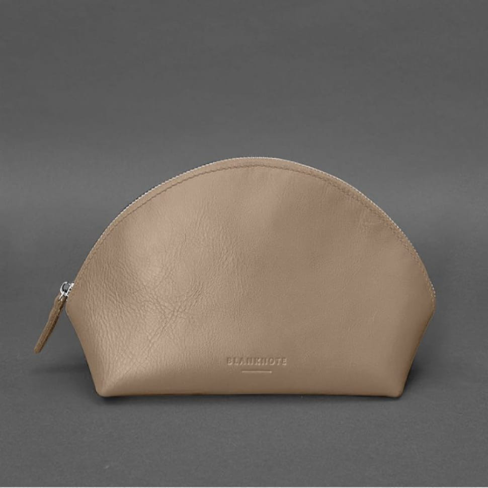 Women's Leather Cosmetic Bag 8.0 Light Beige