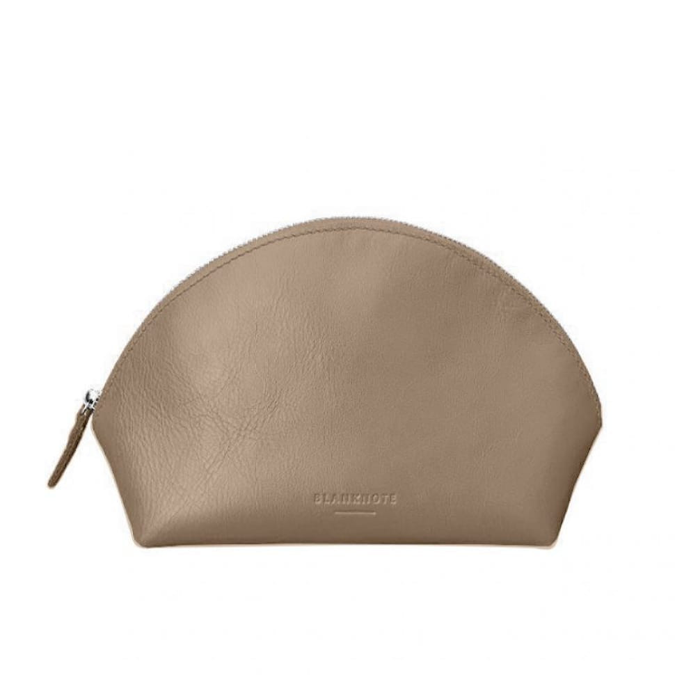 Women's Leather Cosmetic Bag 8.0 Light Beige