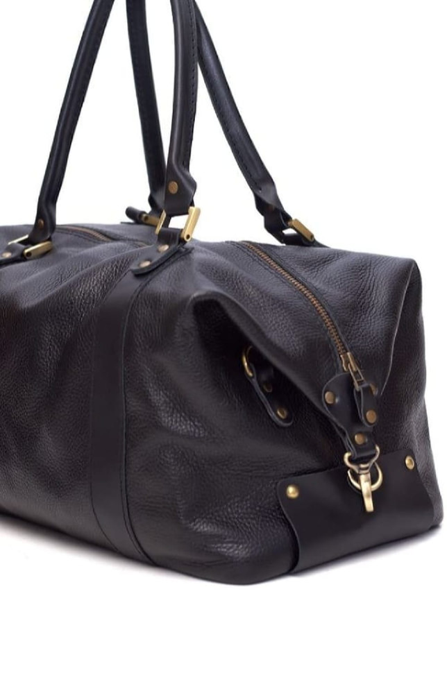 Шкіряна містка сумка саквояж