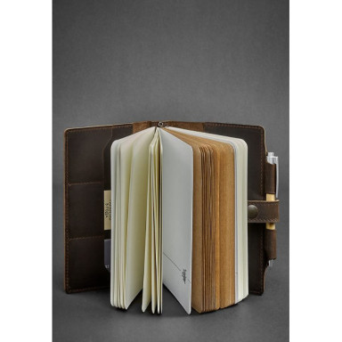 Leather notepad (Soft-beech) 4.0 dark brown