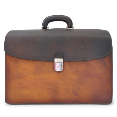 Pratesi BMA525/G - Briefcase Leonardo in cow leather Bruce Brown