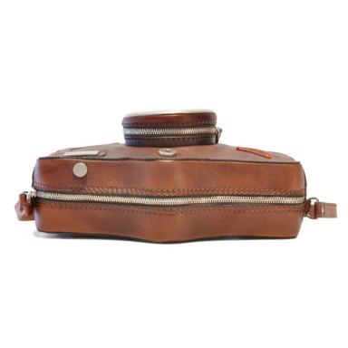 Pratesi BCH444 - Photocamera Bruce Cross Body Bag в шкіряній kožeній Bruce Chianti