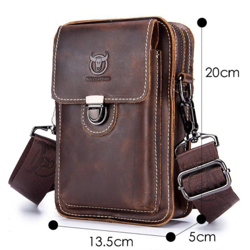 Напоясний сумка Bull T0075 зі шкіри Crazy Horse з ремінцем