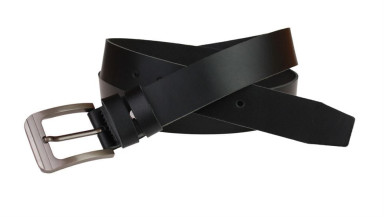 Ремень мужской кожаный джинсовый SULLIVAN  112-37(7) 115-150 см черный